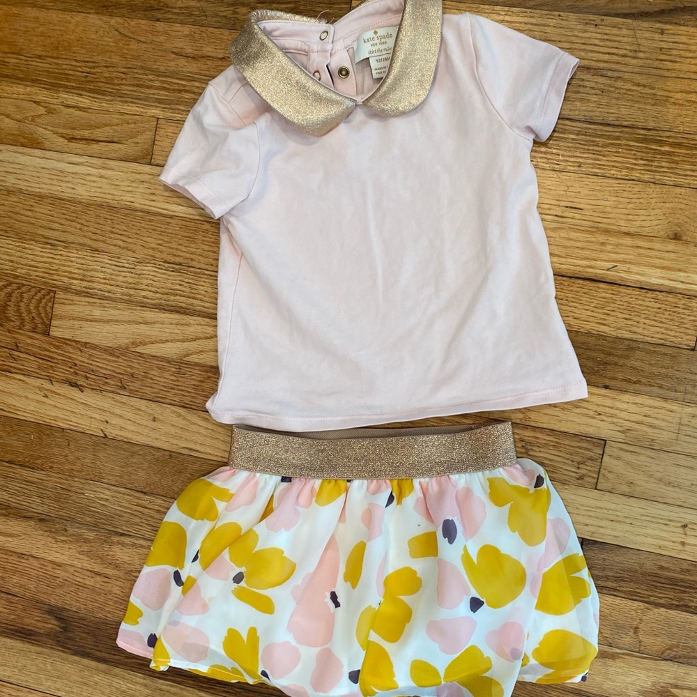 Kate Spade kids skirt and top set 24 months